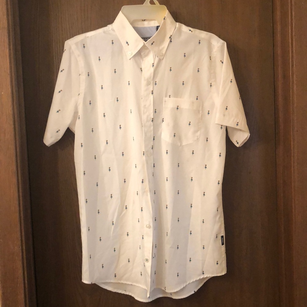Mens summer shirt- hula girl detail